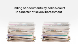 court in a matter of sexual harassment