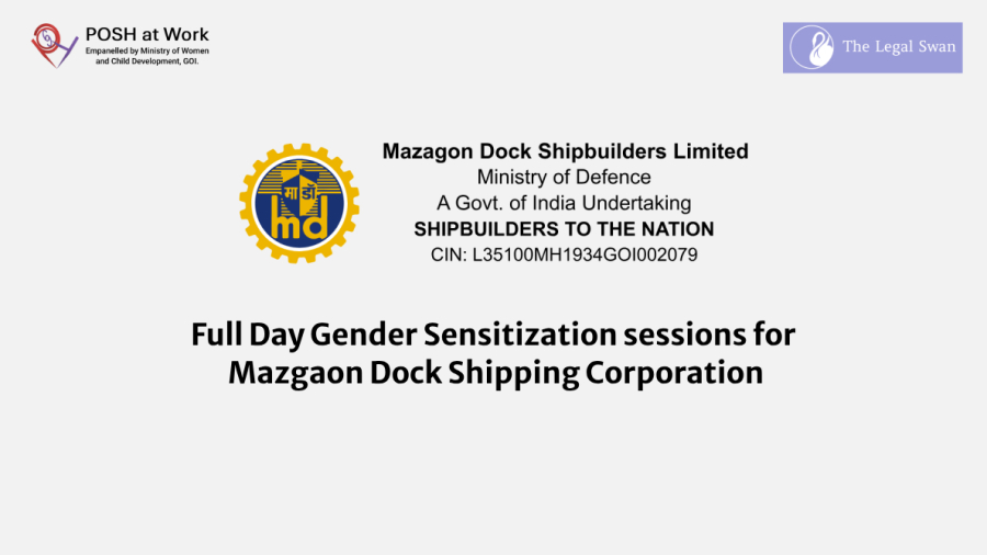 Full Day Gender Sensitization sessions for Mazgaon Dock Shipping Corporation