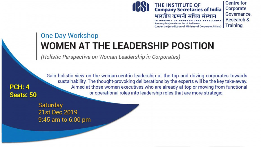 POSH Law and legal requirements at an event organized by Indian Institutes of Company Secretary (ICSI)