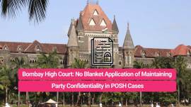 Party Confidentiality in POSH Cases