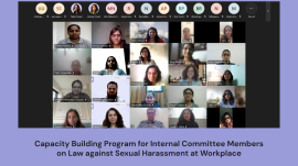 Capacity Building Program for Internal Committee Members on Law against Sexual Harassment at Workplace