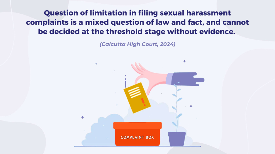 limitation in filing sexual harassment complaints