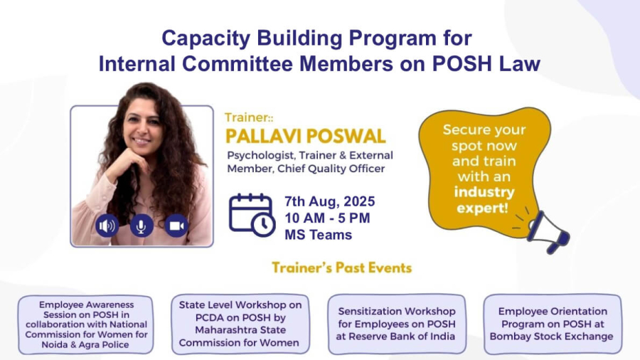 Capacity Building Program for Internal Committee Members on POSH Law
